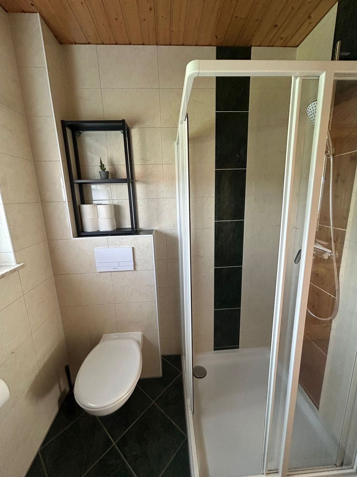 Dusche und WC im Badezimmer von Emma